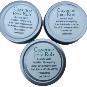 Cayenne Natural Joint Rub with arnica st john's wort white willow bark